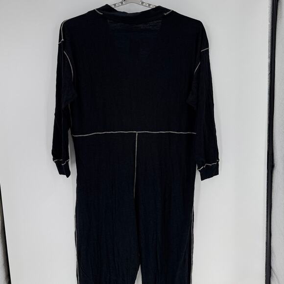 Natural Life Johnnie cotton oversized jumpsuit black size xl casual minimalist - Picture 4 of 8